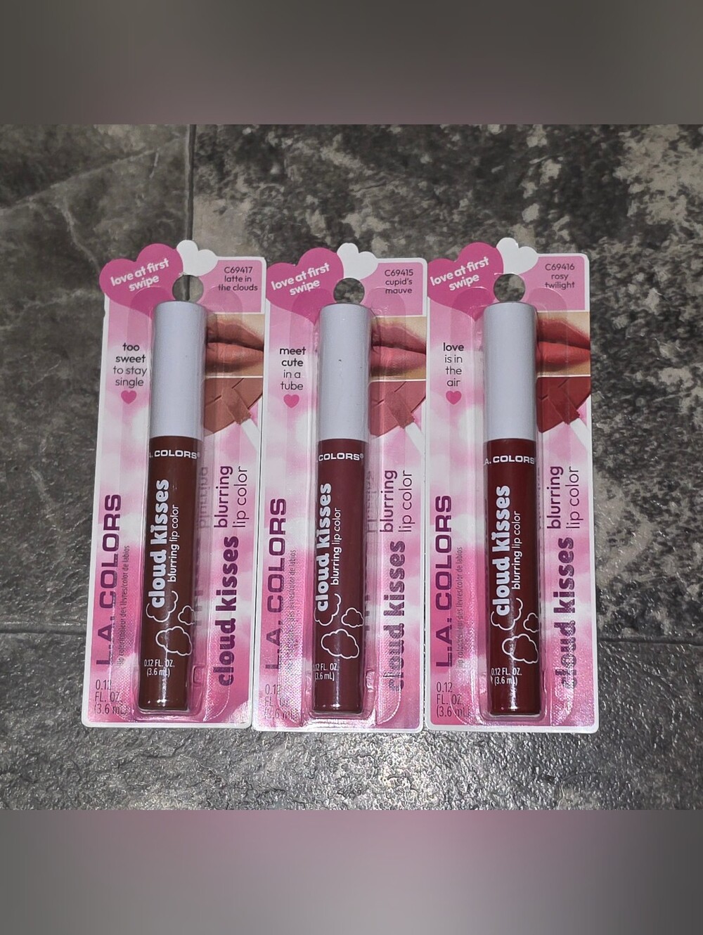 L.A. COLORS Cloud Kisses Blurring Lip Color Trio BNIB